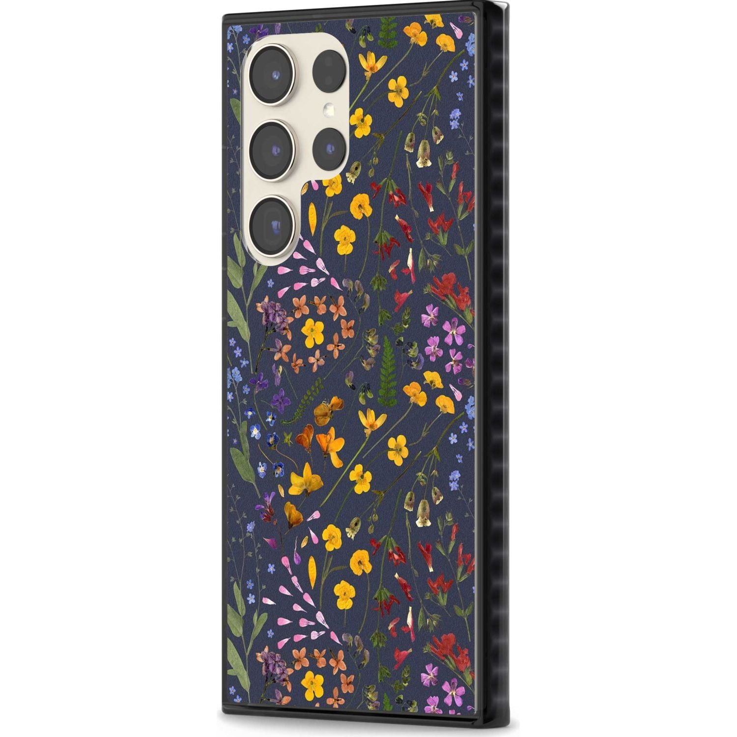 Wildflower Leaves Cluster Navy