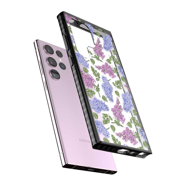 Purple Blossoms Transparent Floral