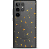 Mixed Yellow Flowers - Dried Flower-Inspired Phone Case Samsung S22 Ultra / Black Impact Case,Samsung S23 Ultra / Black Impact Case Blanc Space