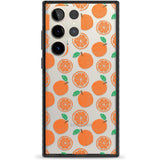 Orange Pattern Phone Case Samsung S22 Ultra / Black Impact Case,Samsung S23 Ultra / Black Impact Case Blanc Space