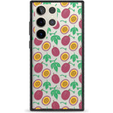 Passion Fruit Pattern Phone Case Samsung S22 Ultra / Black Impact Case,Samsung S23 Ultra / Black Impact Case Blanc Space