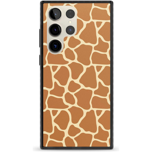 Giraffe Pattern Phone Case Samsung S22 Ultra / Black Impact Case,Samsung S23 Ultra / Black Impact Case Blanc Space