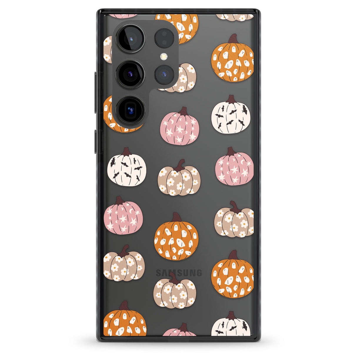 Floral Pumpkins Impact Phone Case for Samsung Galaxy S24 Ultra , Samsung Galaxy S23 Ultra, Samsung Galaxy S22 Ultra