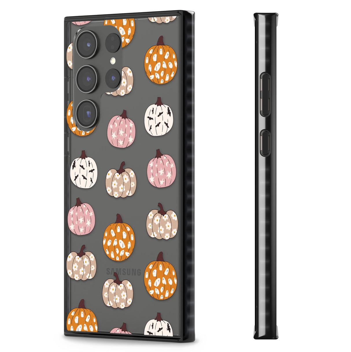 Floral Pumpkins Impact Phone Case for Samsung Galaxy S24 Ultra , Samsung Galaxy S23 Ultra, Samsung Galaxy S22 Ultra