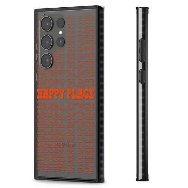 Happy Place (Orange) Impact Phone Case for Samsung Galaxy S24 Ultra , Samsung Galaxy S23 Ultra, Samsung Galaxy S22 Ultra