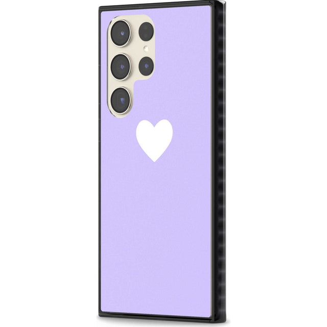 Single Heart White & Pale Purple