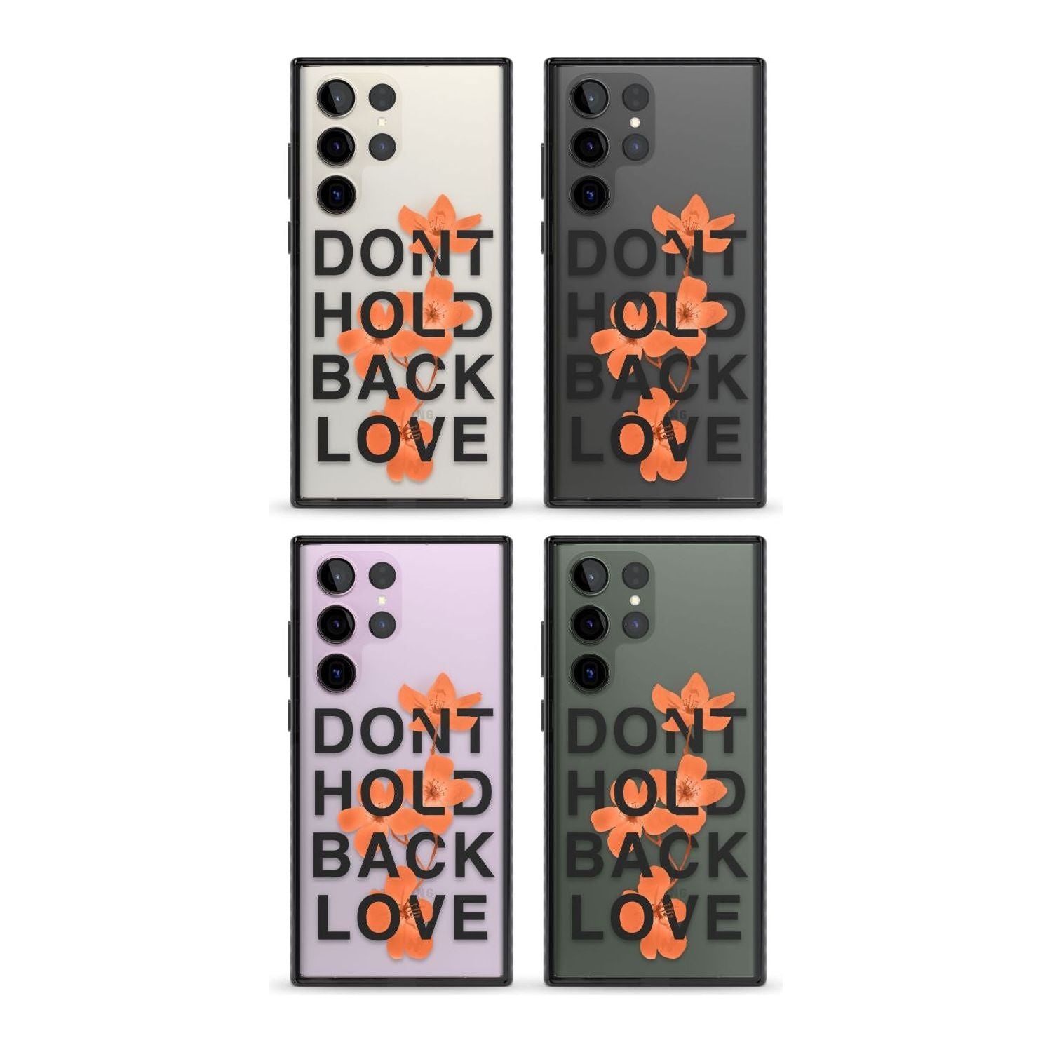 Don't Hold Back Love - Orange & Black