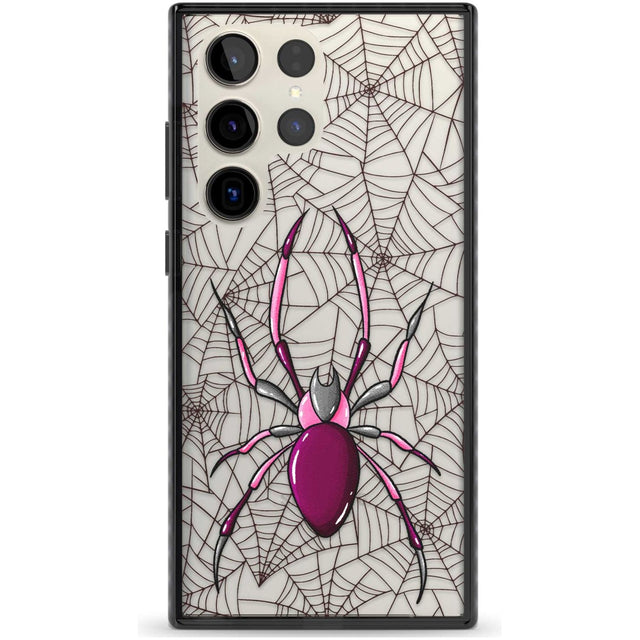 Arachnophobia Phone Case Samsung S22 Ultra / Black Impact Case,Samsung S23 Ultra / Black Impact Case Blanc Space