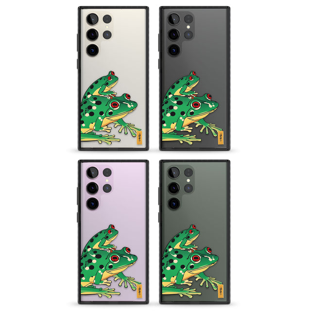 Matsumoto Hoji Frog Green Impact Phone Case for Samsung Galaxy S24 Ultra , Samsung Galaxy S23 Ultra, Samsung Galaxy S22 Ultra