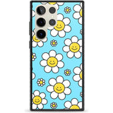 Daisy Faces Kawaii Pattern Phone Case Samsung S22 Ultra / Black Impact Case,Samsung S23 Ultra / Black Impact Case Blanc Space