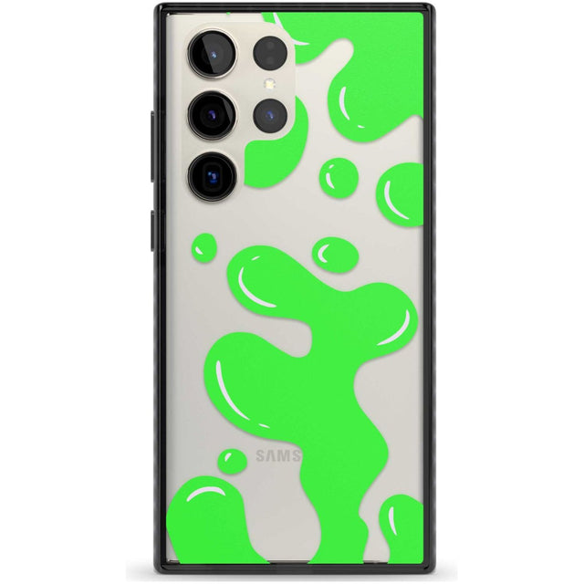 Green Lava Lamp Phone Case Samsung S22 Ultra / Black Impact Case,Samsung S23 Ultra / Black Impact Case Blanc Space