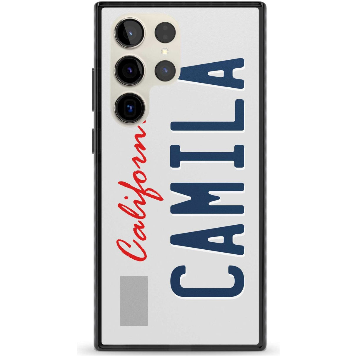 California License Plate Custom Phone Case Samsung S22 Ultra / Black Impact Case,Samsung S23 Ultra / Black Impact Case Blanc Space