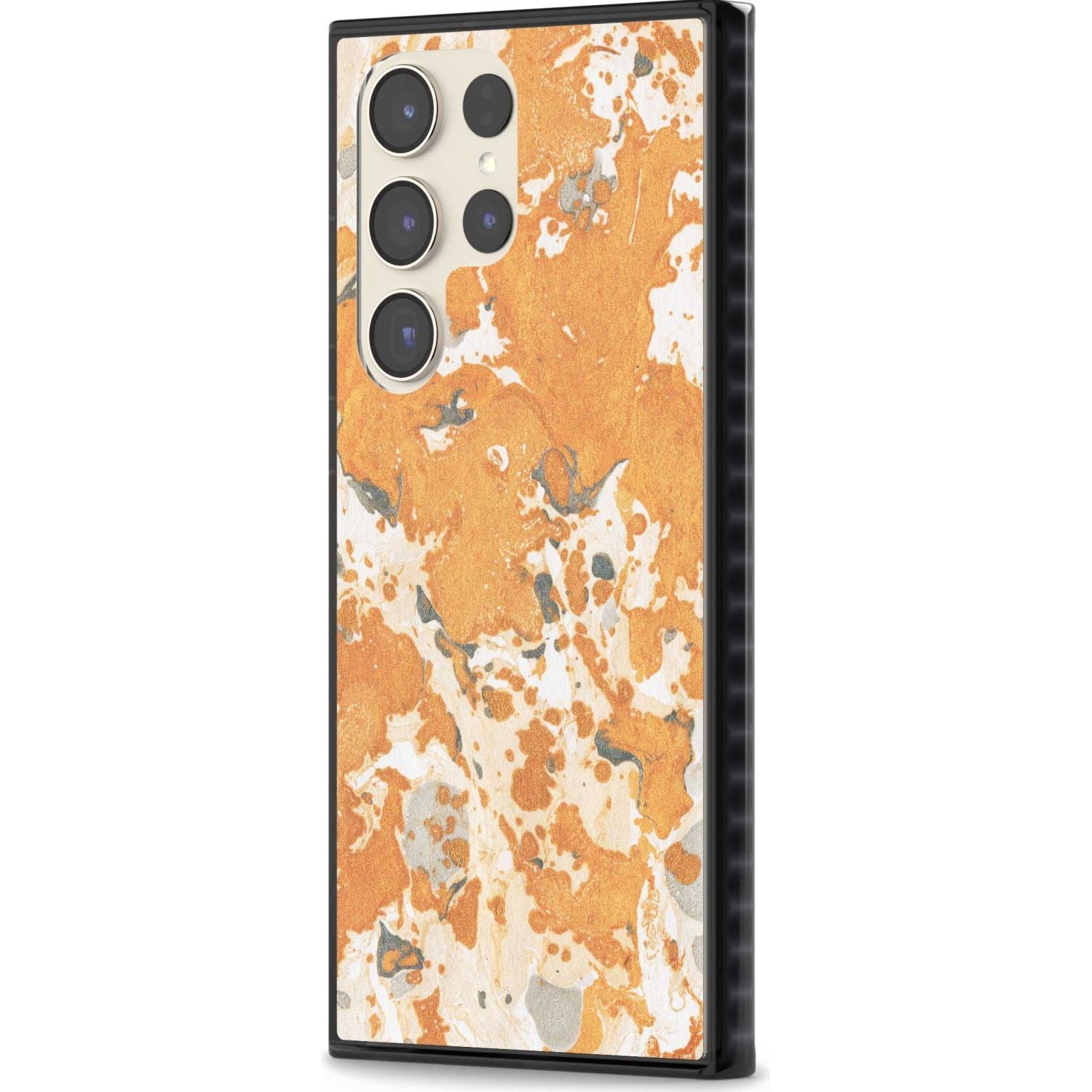Orange Marbled Paper Pattern