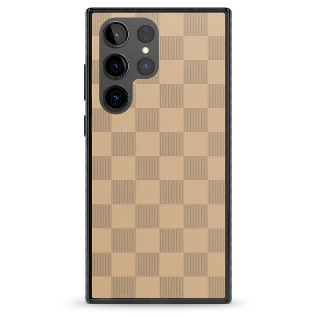 BEIGE CHECKERED Impact Phone Case for Samsung Galaxy S24 Ultra , Samsung Galaxy S23 Ultra, Samsung Galaxy S22 Ultra