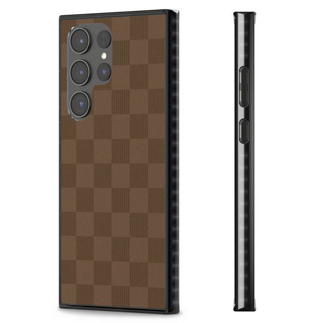 CHOCOLATE CHECKERED Impact Phone Case for Samsung Galaxy S24 Ultra , Samsung Galaxy S23 Ultra, Samsung Galaxy S22 Ultra