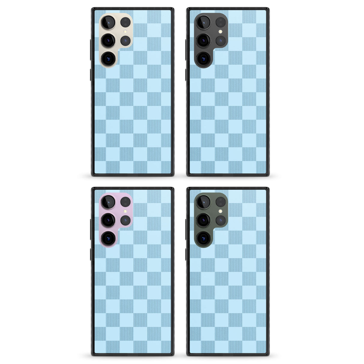 SKYBLUE CHECKERED Impact Phone Case for Samsung Galaxy S24 Ultra , Samsung Galaxy S23 Ultra, Samsung Galaxy S22 Ultra