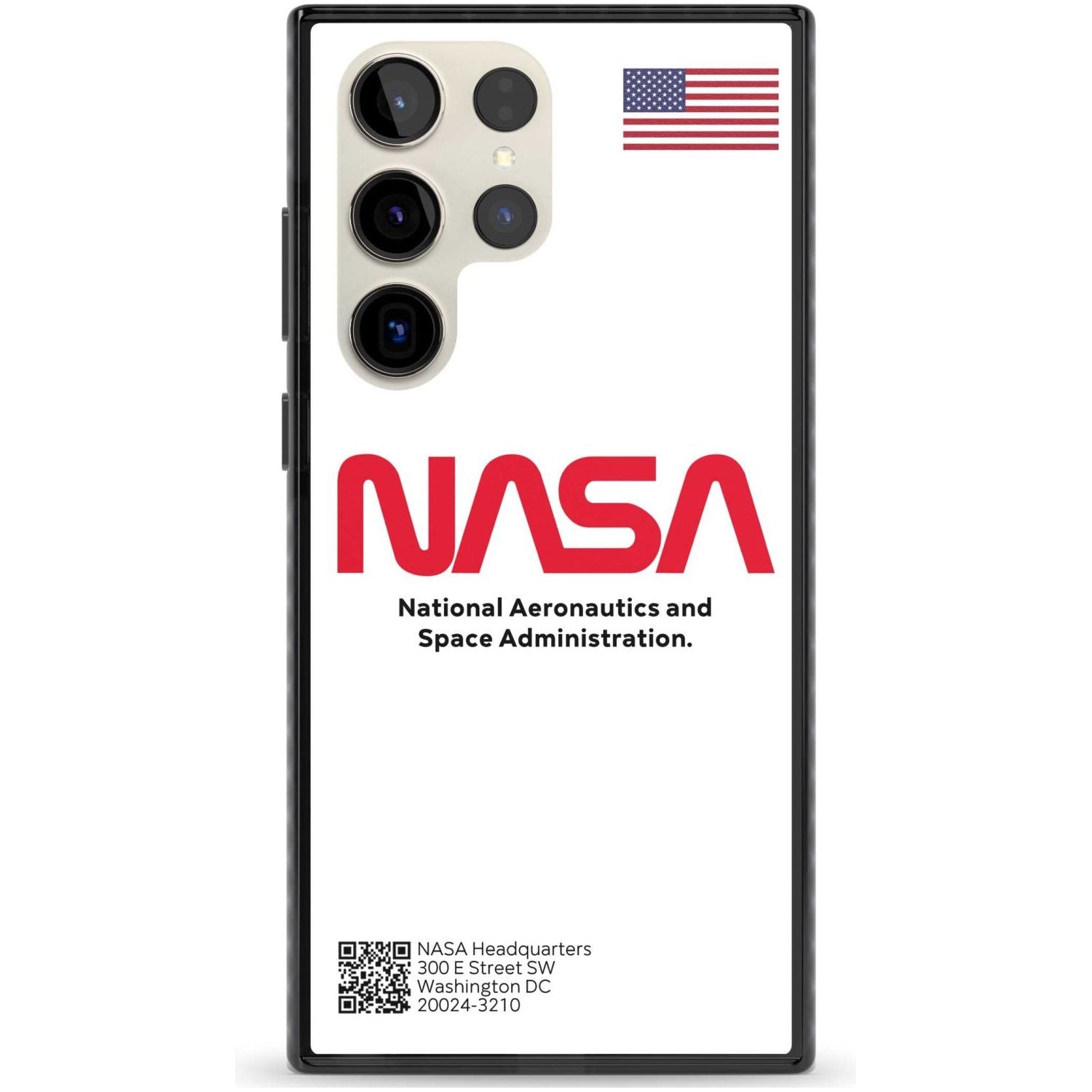 NASA The Worm Phone Case Samsung S22 Ultra / Black Impact Case,Samsung S23 Ultra / Black Impact Case Blanc Space