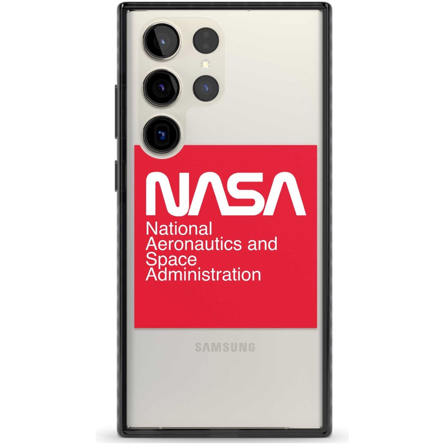 NASA The Worm Box Phone Case Samsung S22 Ultra / Black Impact Case,Samsung S23 Ultra / Black Impact Case Blanc Space