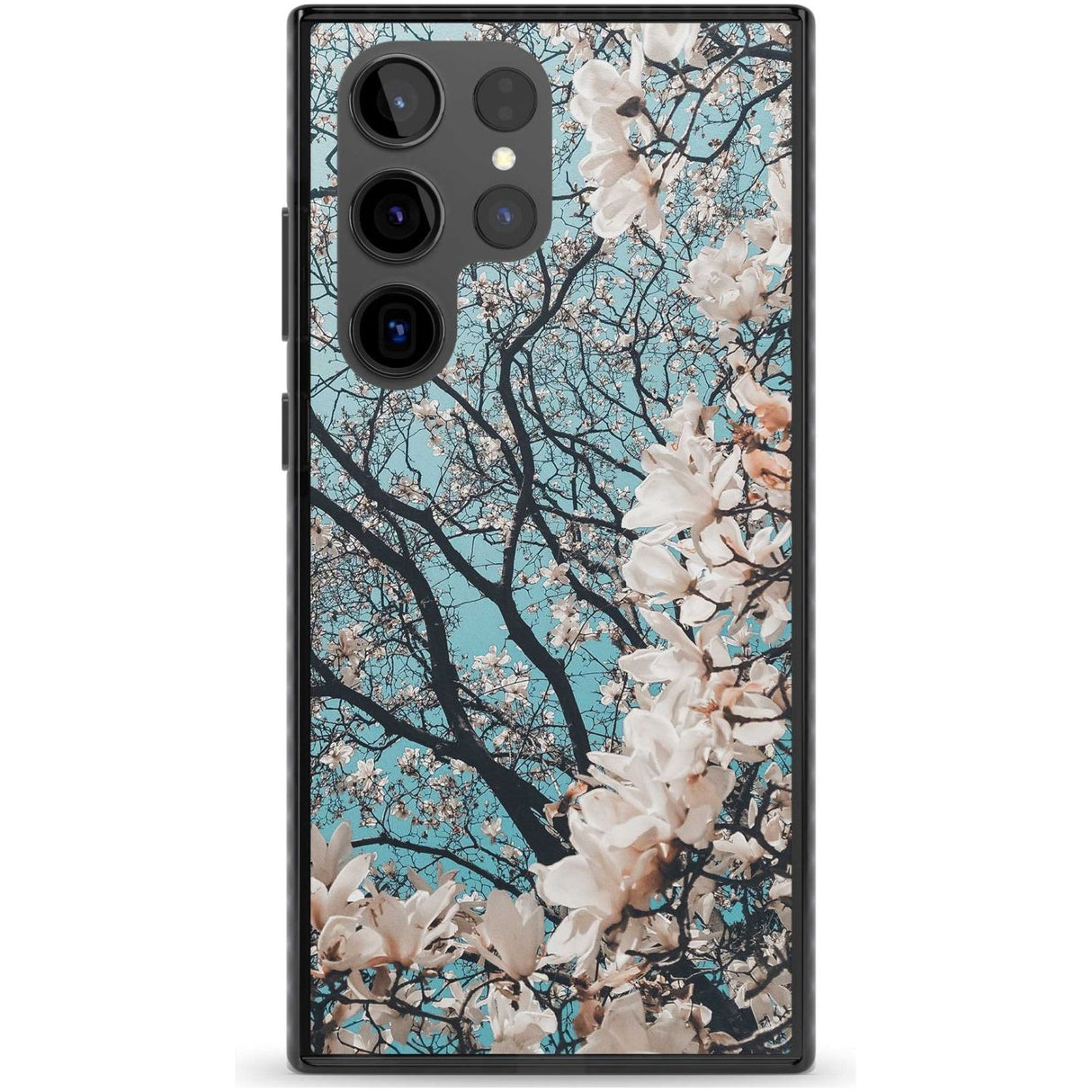 Magnolia Tree Photograph Phone Case Samsung S22 Ultra / Black Impact Case,Samsung S23 Ultra / Black Impact Case Blanc Space