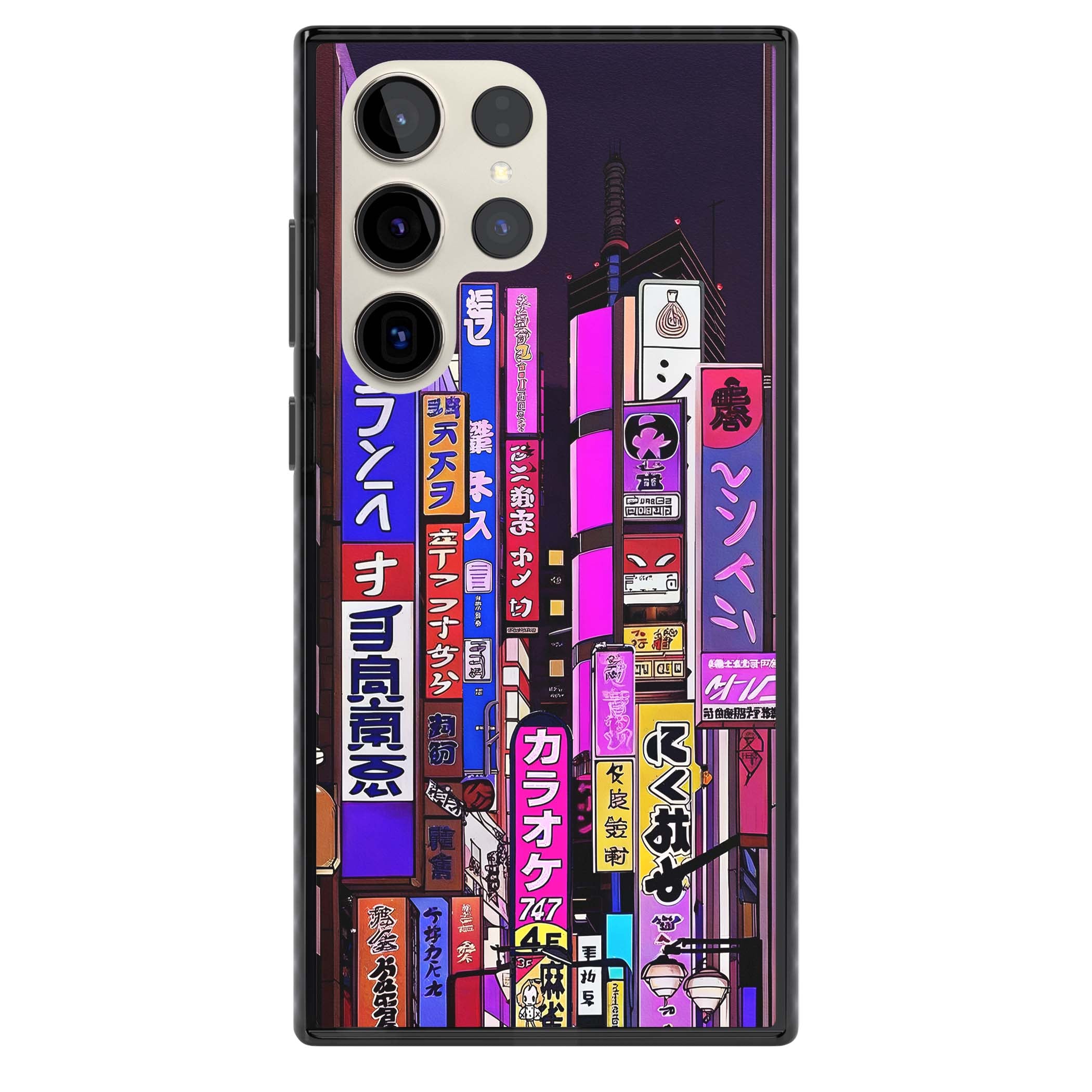 NEON NIGHT anime iPhone case | Black Impact case for Samsung Galaxy S24 Ultra, Samsung Galaxy S23 Ultra, Samsung Galaxy S22 Ultra