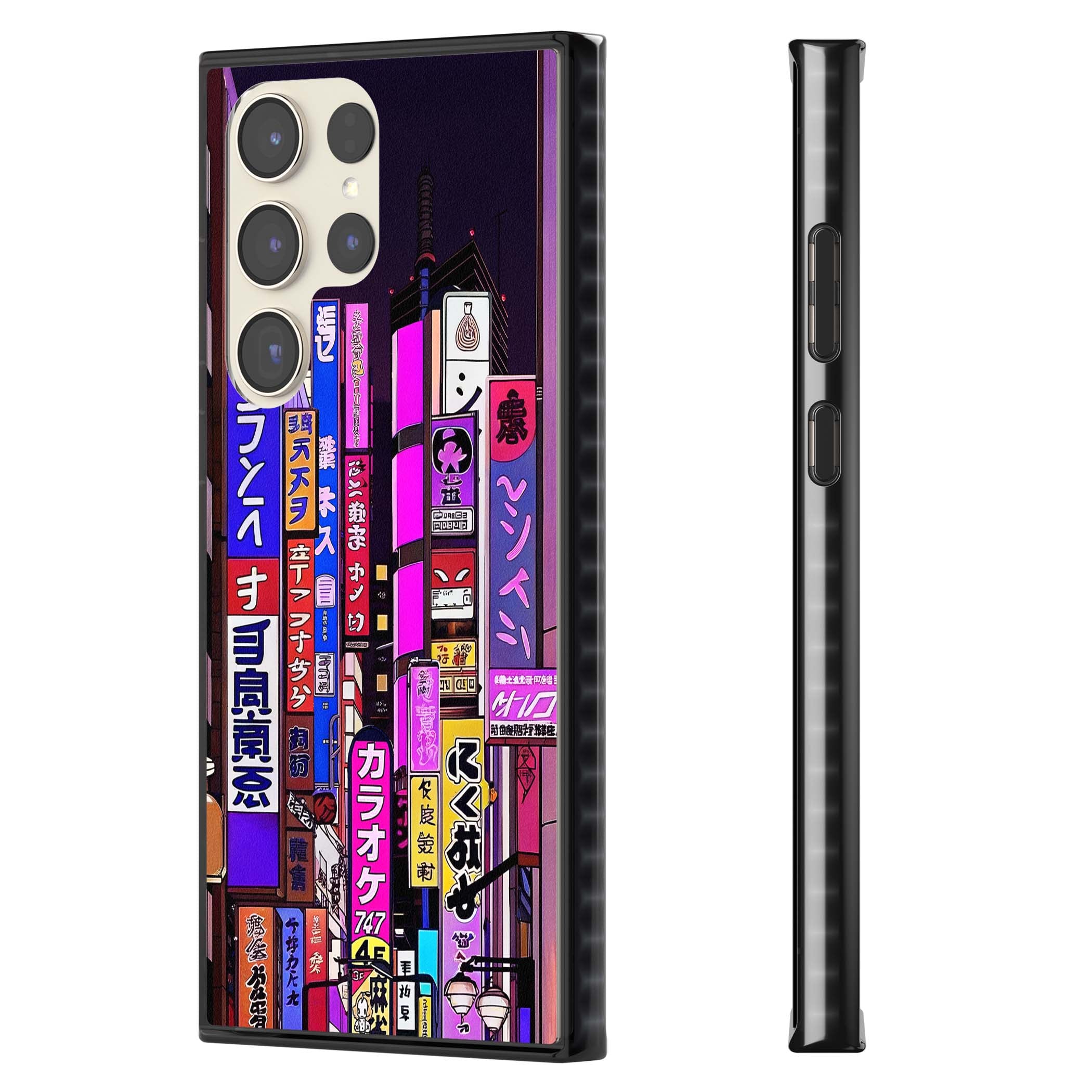 NEON NIGHT anime iPhone case | Black Impact case for Samsung Galaxy S24 Ultra, Samsung Galaxy S23 Ultra, Samsung Galaxy S22 Ultra