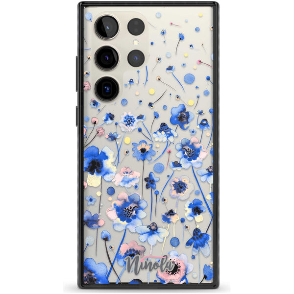 Ink Flowers Blue