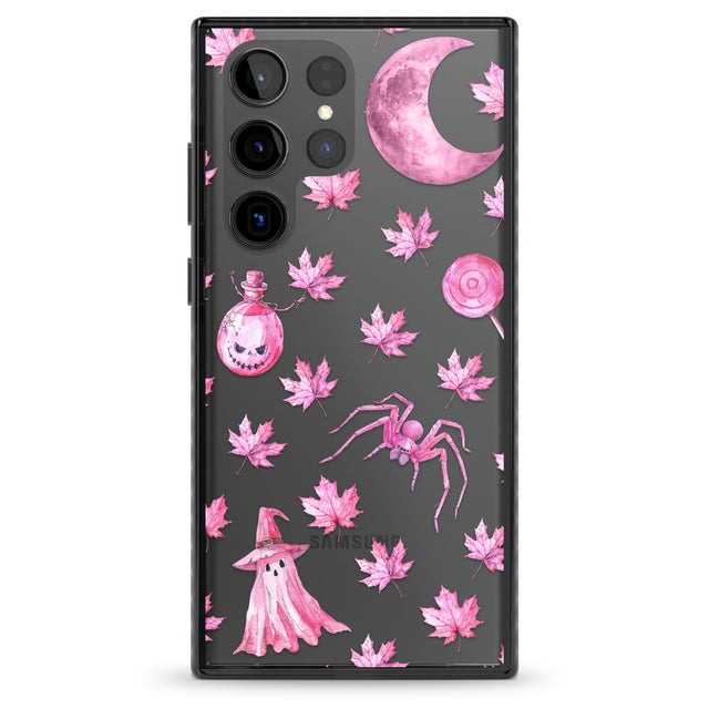 Pink Moon & Maple Impact Phone Case for Samsung Galaxy S24 Ultra , Samsung Galaxy S23 Ultra, Samsung Galaxy S22 Ultra