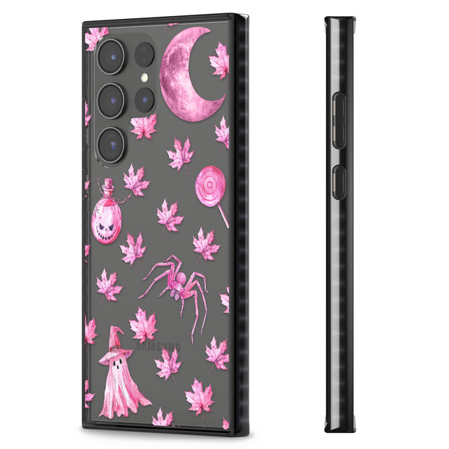 Pink Moon & Maple Impact Phone Case for Samsung Galaxy S24 Ultra , Samsung Galaxy S23 Ultra, Samsung Galaxy S22 Ultra