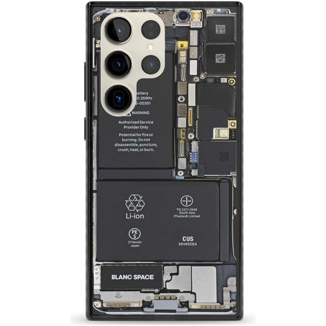 Circuit Board Teardown Phone Case Samsung S22 Ultra / Black Impact Case,Samsung S23 Ultra / Black Impact Case Blanc Space