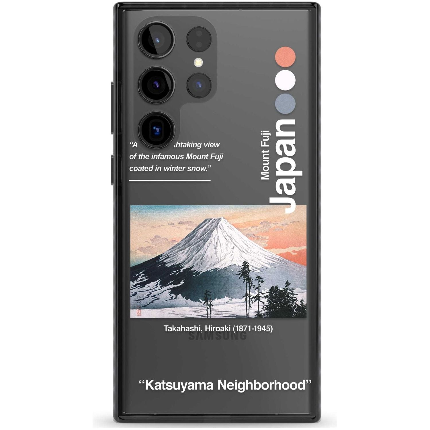 Katsuyama Neighborhood Phone Case Samsung S22 Ultra / Black Impact Case,Samsung S23 Ultra / Black Impact Case Blanc Space