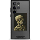 Burning Cigarette Phone Case Samsung S22 Ultra / Black Impact Case,Samsung S23 Ultra / Black Impact Case Blanc Space