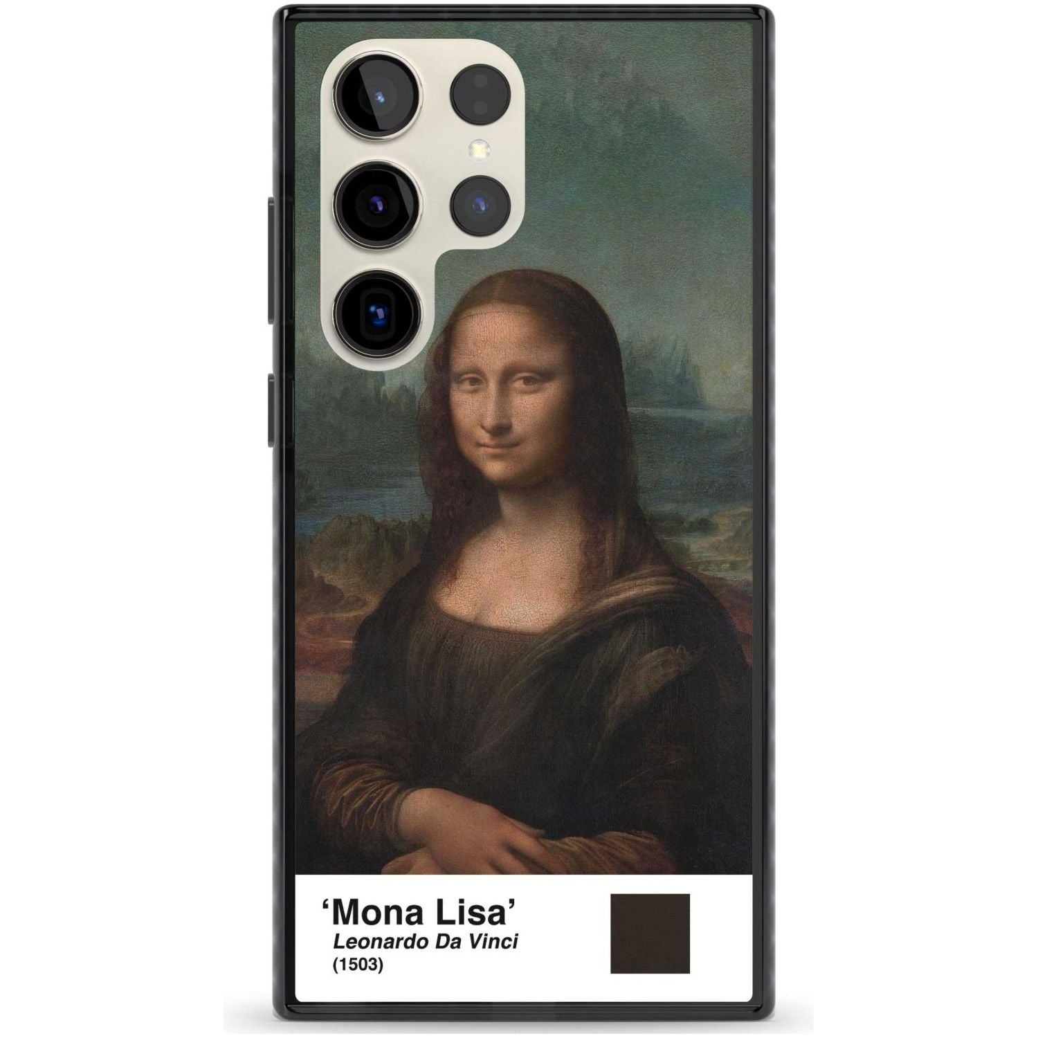 Mona Lisa Phone Case Samsung S22 Ultra / Black Impact Case,Samsung S23 Ultra / Black Impact Case Blanc Space