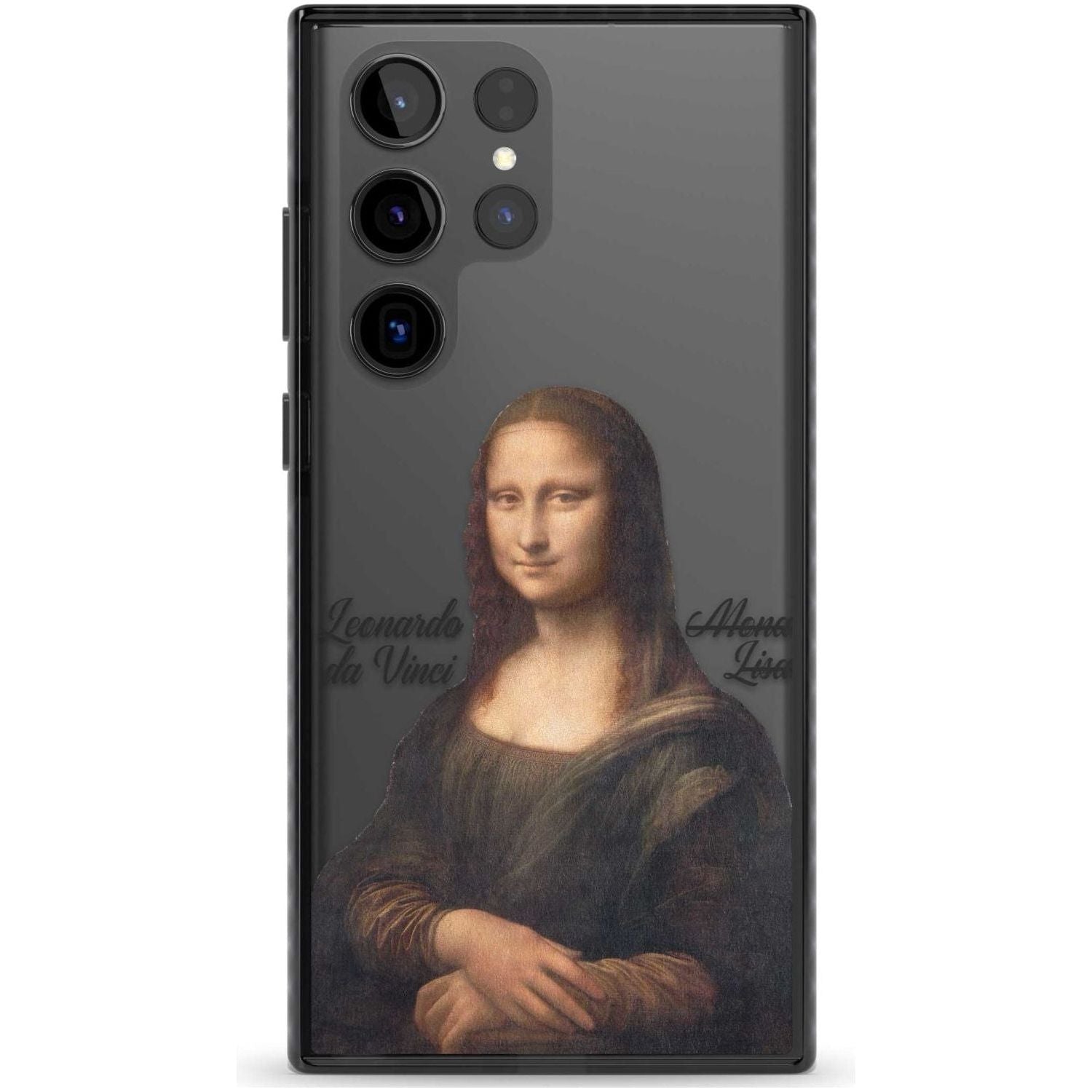 Mona Lisa Cutout Phone Case Samsung S22 Ultra / Black Impact Case,Samsung S23 Ultra / Black Impact Case Blanc Space