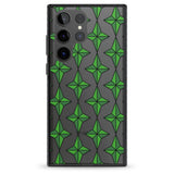 Emerald Stars Pattern (Clear) Impact Phone Case for Samsung Galaxy S24 Ultra , Samsung Galaxy S23 Ultra, Samsung Galaxy S22 Ultra