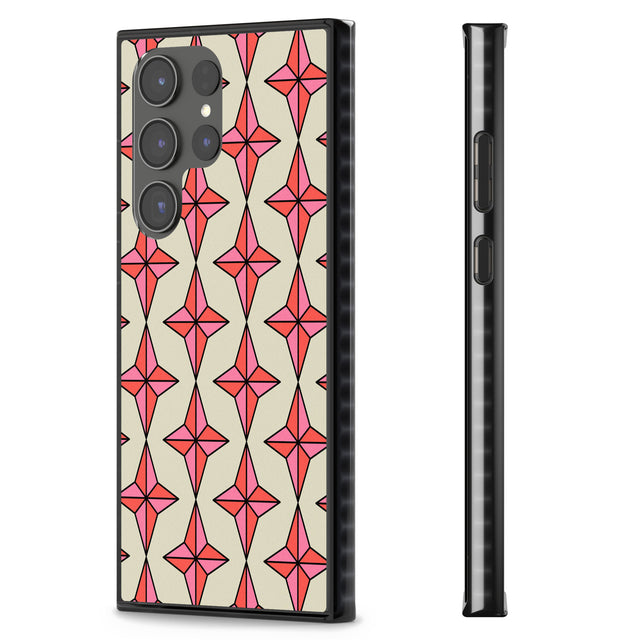 Rose Stars Pattern Impact Phone Case for Samsung Galaxy S24 Ultra , Samsung Galaxy S23 Ultra, Samsung Galaxy S22 Ultra