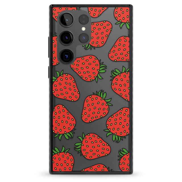 Strawberry Pattern Impact Phone Case for Samsung Galaxy S24 Ultra , Samsung Galaxy S23 Ultra, Samsung Galaxy S22 Ultra