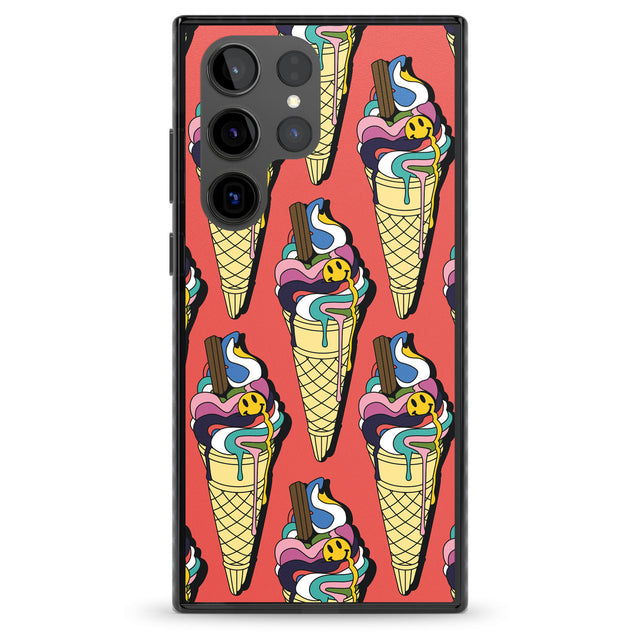 Trip & Drip Ice Cream (Red) Impact Phone Case for Samsung Galaxy S24 Ultra , Samsung Galaxy S23 Ultra, Samsung Galaxy S22 Ultra