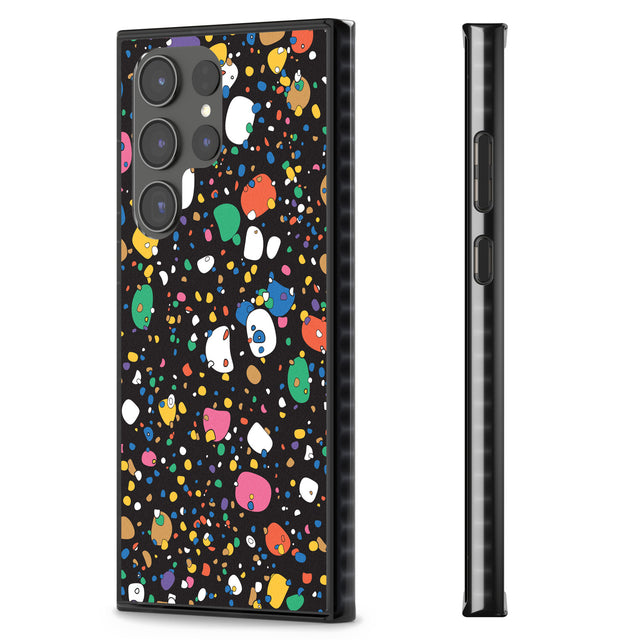 Colourful Confetti Pebbles (Black) Impact Phone Case for Samsung Galaxy S24 Ultra , Samsung Galaxy S23 Ultra, Samsung Galaxy S22 Ultra