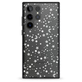 White Cosmic Galaxy Pattern Impact Phone Case for Samsung Galaxy S24 Ultra , Samsung Galaxy S23 Ultra, Samsung Galaxy S22 Ultra