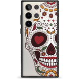 Autumn Sugar Skull Phone Case Samsung S22 Ultra / Black Impact Case,Samsung S23 Ultra / Black Impact Case Blanc Space