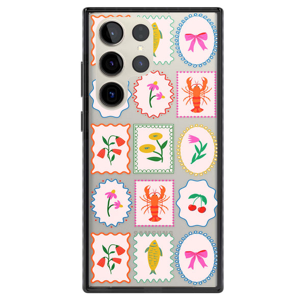 Floral Seafood Stamps