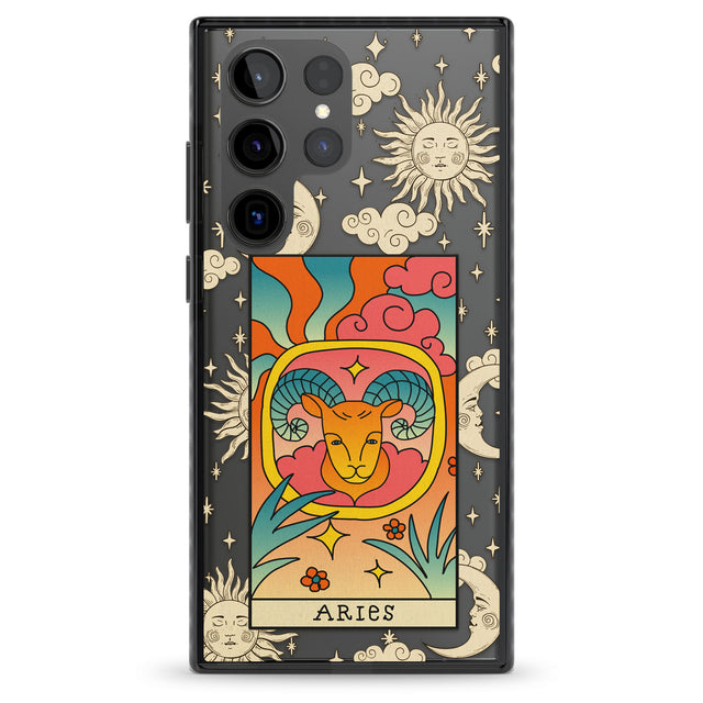 Celestial Zodiac - Aries Impact Phone Case for Samsung Galaxy S24 Ultra , Samsung Galaxy S23 Ultra, Samsung Galaxy S22 Ultra