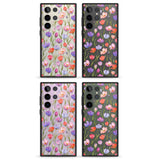 Red, Pink & Purple Flowers Impact Phone Case for Samsung Galaxy S24 Ultra , Samsung Galaxy S23 Ultra, Samsung Galaxy S22 Ultra