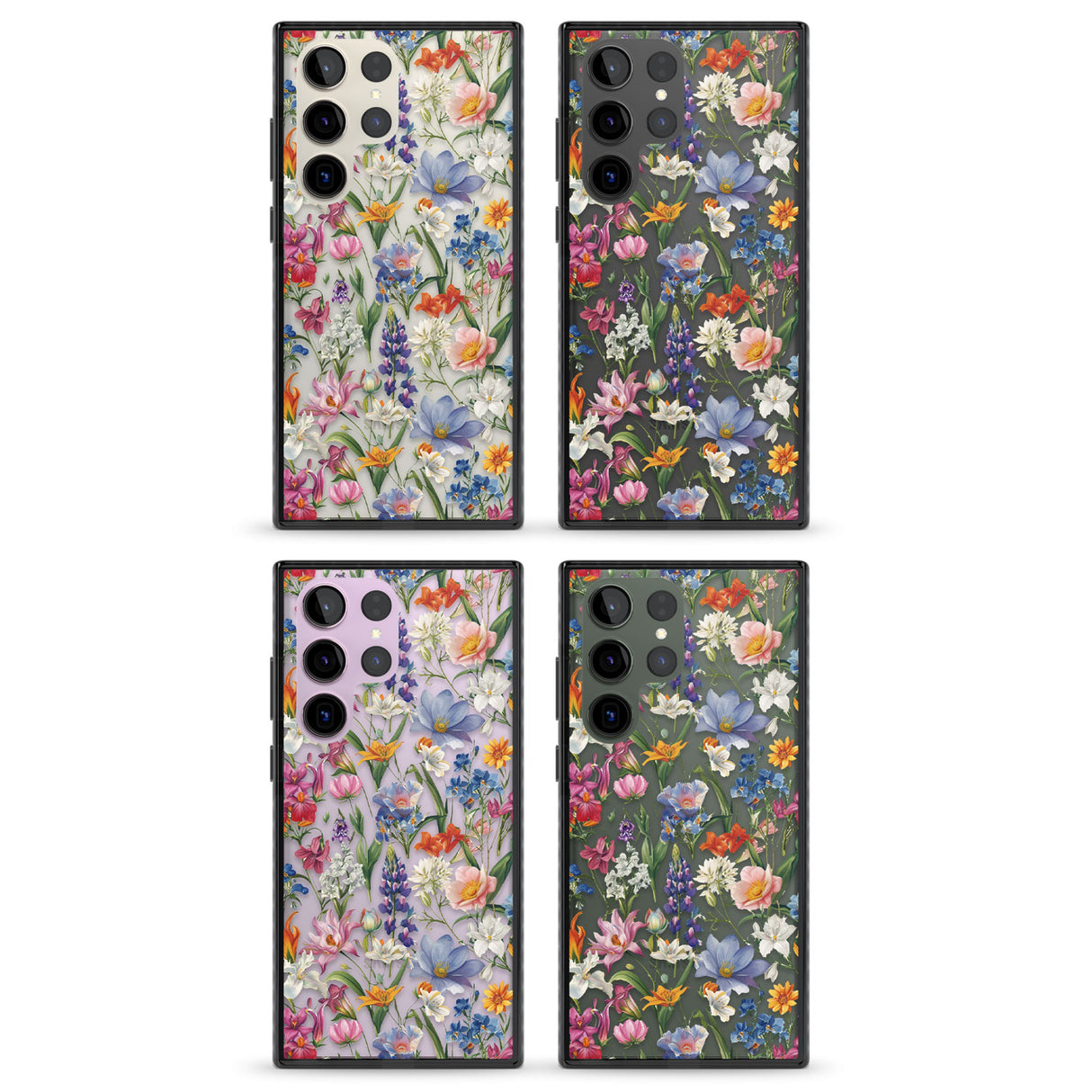 Vintage Wildflowers Impact Phone Case for Samsung Galaxy S24 Ultra , Samsung Galaxy S23 Ultra, Samsung Galaxy S22 Ultra