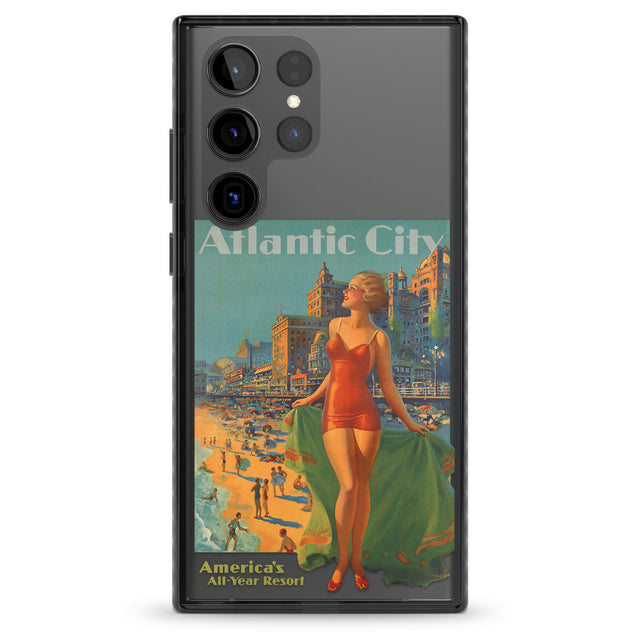 Atlantic City Vacation Poster Impact Phone Case for Samsung Galaxy S24 Ultra , Samsung Galaxy S23 Ultra, Samsung Galaxy S22 Ultra