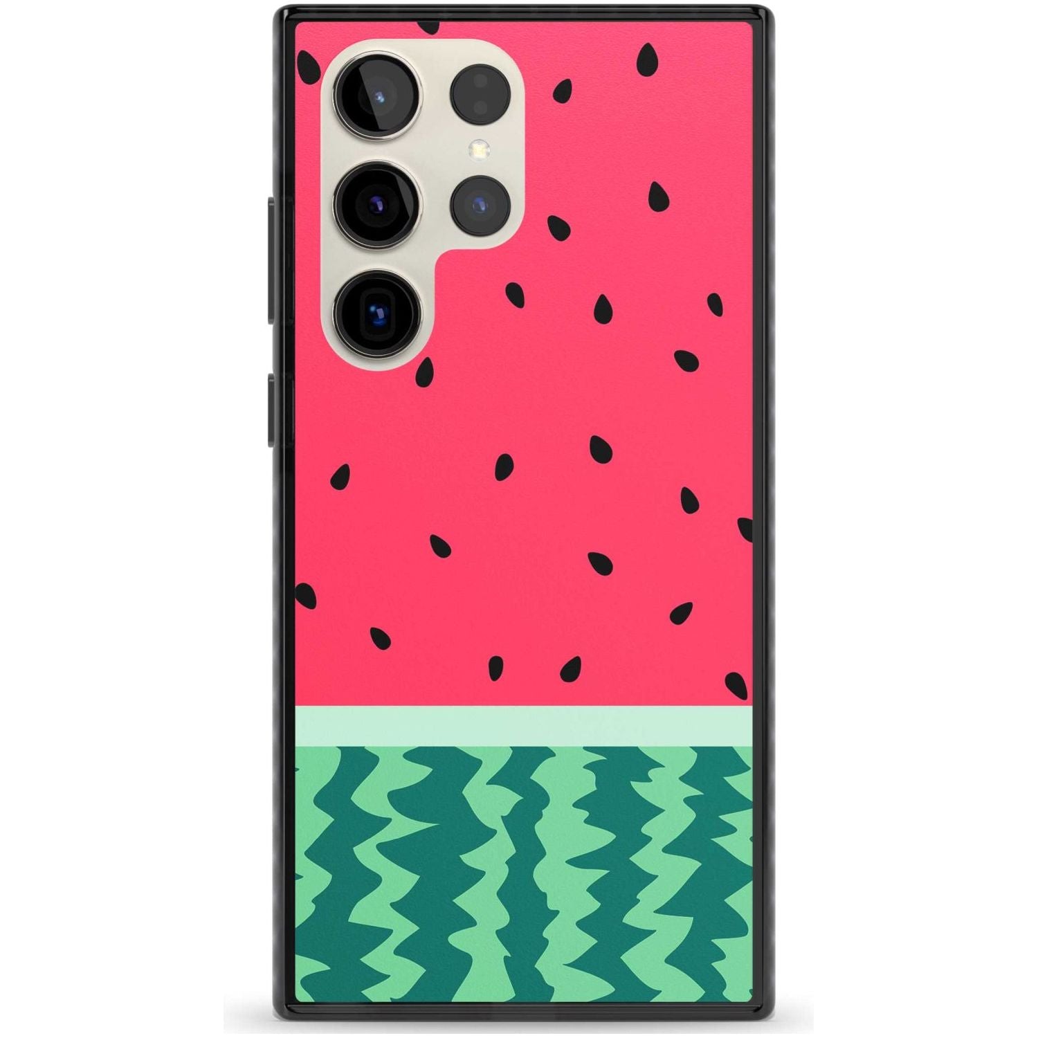 Full Watermelon Print Phone Case Samsung S22 Ultra / Black Impact Case,Samsung S23 Ultra / Black Impact Case Blanc Space