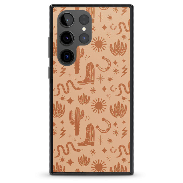 Wild West Pattern Impact Phone Case for Samsung Galaxy S24 Ultra , Samsung Galaxy S23 Ultra, Samsung Galaxy S22 Ultra