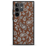 Brown Bandana Impact Phone Case for Samsung Galaxy S24 Ultra , Samsung Galaxy S23 Ultra, Samsung Galaxy S22 Ultra