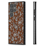 Brown Bandana Impact Phone Case for Samsung Galaxy S24 Ultra , Samsung Galaxy S23 Ultra, Samsung Galaxy S22 Ultra