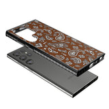 Brown Bandana Impact Phone Case for Samsung Galaxy S24 Ultra , Samsung Galaxy S23 Ultra, Samsung Galaxy S22 Ultra